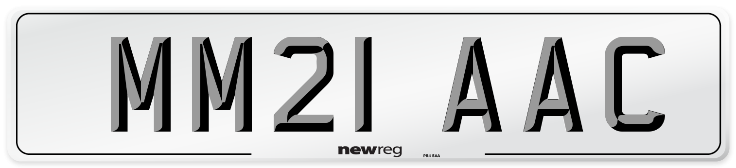 MM21 AAC Number Plate from New Reg